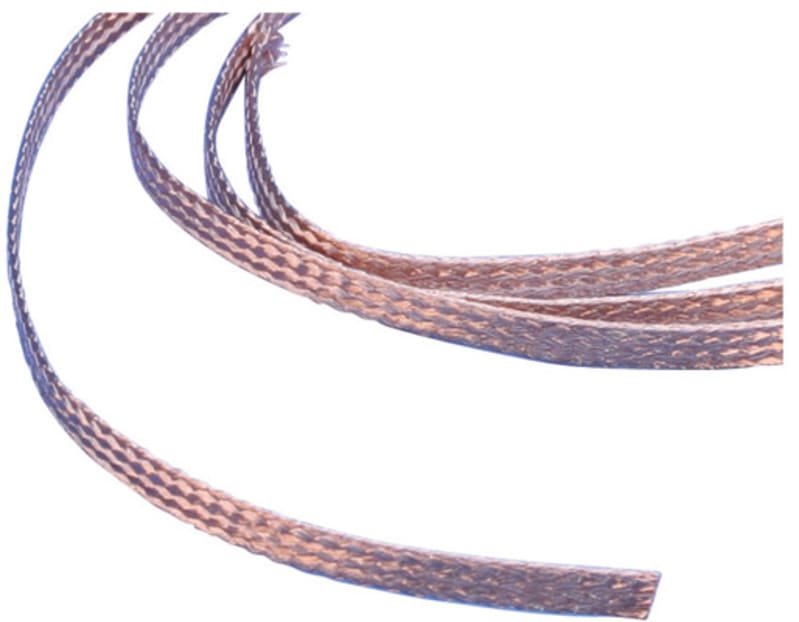nVent ERIFLEX FRCB1525 Flat Braid in Coil, Bare Copper, 49.34 kcmil, 82'