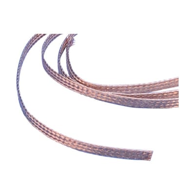 nVent ERIFLEX FRCB15100 Flat Braid in Coil, Bare Copper, 197.35 kcmil, 82'