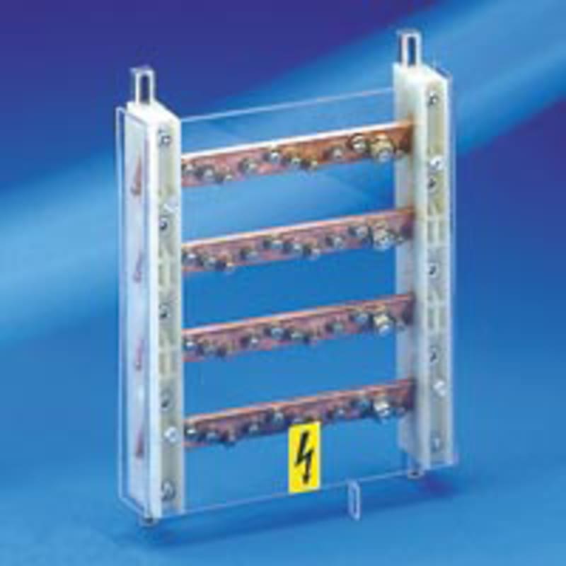 nVent ERIFLEX TRC400A Four Pole Distrib. Block with Threaded Bars, Flat, 400 A