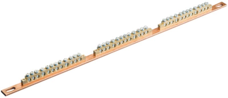 nVent ERIFLEX 568620 Earthing & Neutral Busbar, Brass, 36 Connections