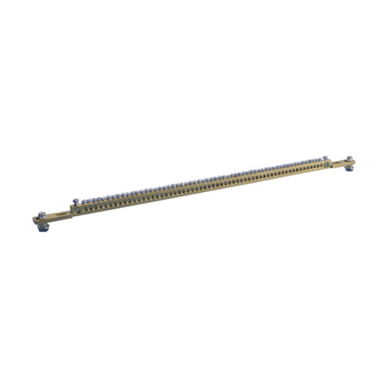 nVent ERIFLEX 568661 Earthing & Neutral Busbar, Brass, 60 Connections