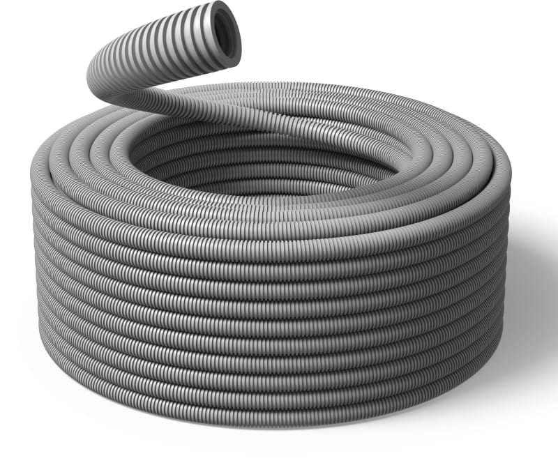 Corrugated PIPE 20mm PP HF GREY 100M (14 025 81)