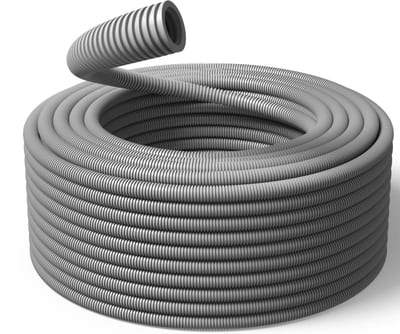 Corrugated PIPE 25mm PP HF GREY 50M