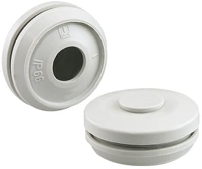 Spelsberg Doublemembranstuss, M20, light grey, Protection type IP66, halogen-free