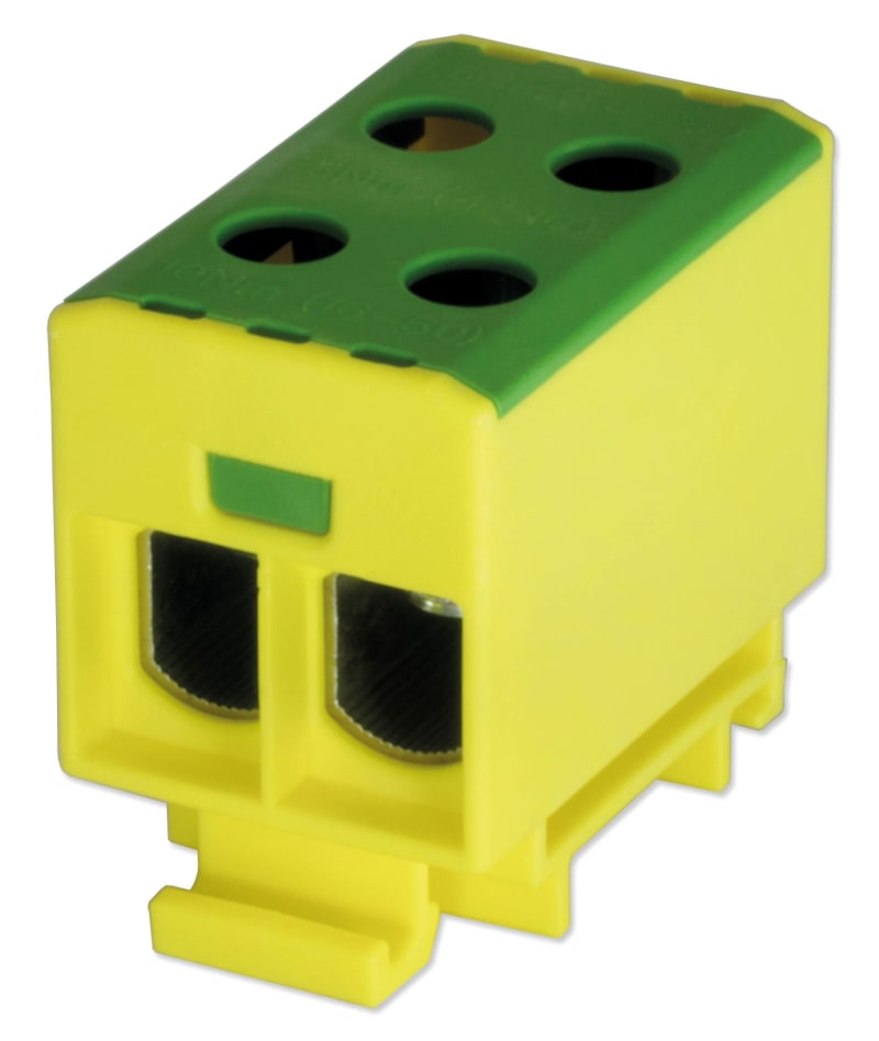 Terminal block 2X50 mm² yellow/green (BPZ-KC-2/50PE-ALU)