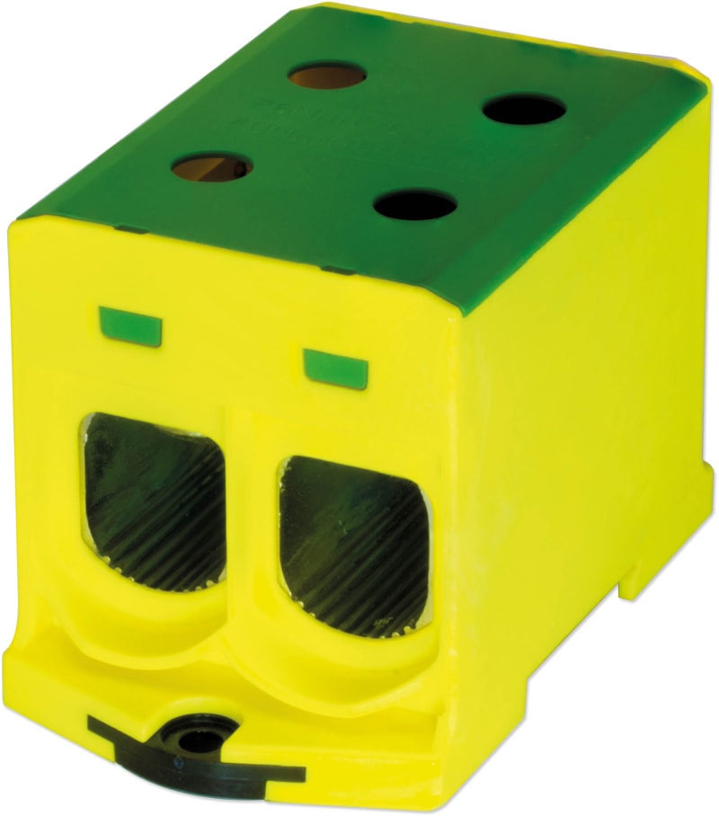 Terminal block 2X240 mm² yellow/green (BPZ-KC-2/240PE-ALU)