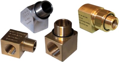 Tranberg 6632321 Ex e Angle Adaptor TEF663 M25/¾" NPT Brass