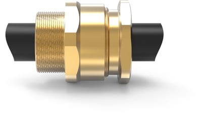 Hawke A2E Ex e cable gland, size B, M25, nickel-plated brass, cable Ø10.0–19.7 mm