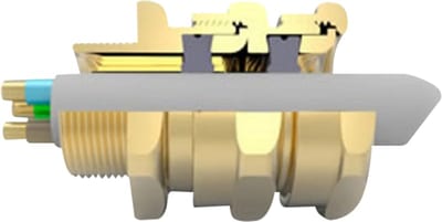 Hawke 501/423 Ex d / Ex e cable gland, size A, M20, nickel-plated brass