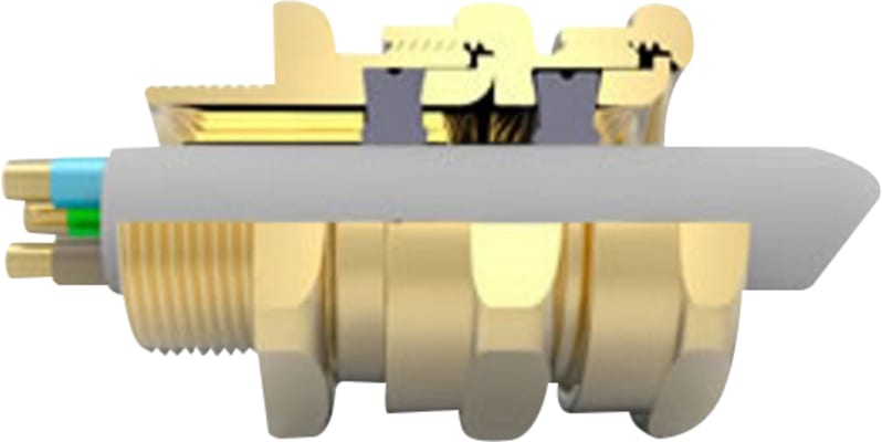 Hawke 501/423 Ex d / Ex e cable gland, size O, M20, nickel-plated brass (501/423-OM20NP)