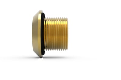 Hawke 487 Ex d / Ex e dome head stopping plug, M32, nickel-plated brass