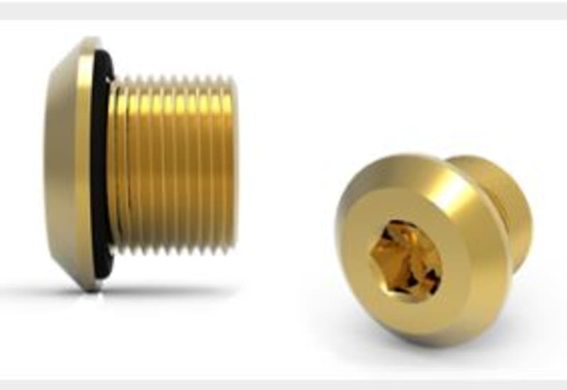 Hawke 487 Ex d / Ex e dome head stopping plug, M40, nickel-plated brass (487-M40NP)