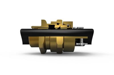 Hawke 501/321 Ex e cable gland, size OS, M20, nickel-plated brass, cable Ø3.5–8.0 mm