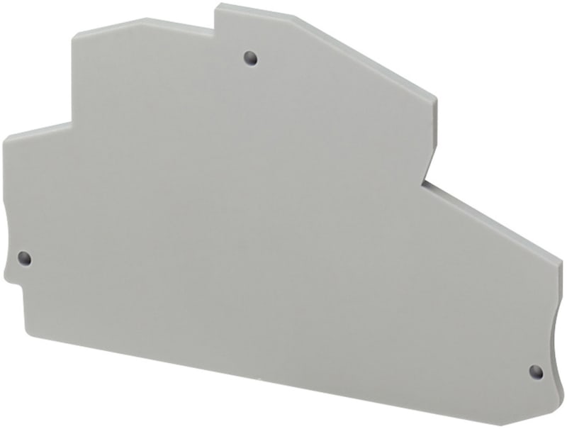 Schneider Electric NSYTRACRE24 Linergy TR End Cover for Terminal Block, 2.5 mm² 2-Point 4-Input, Grey