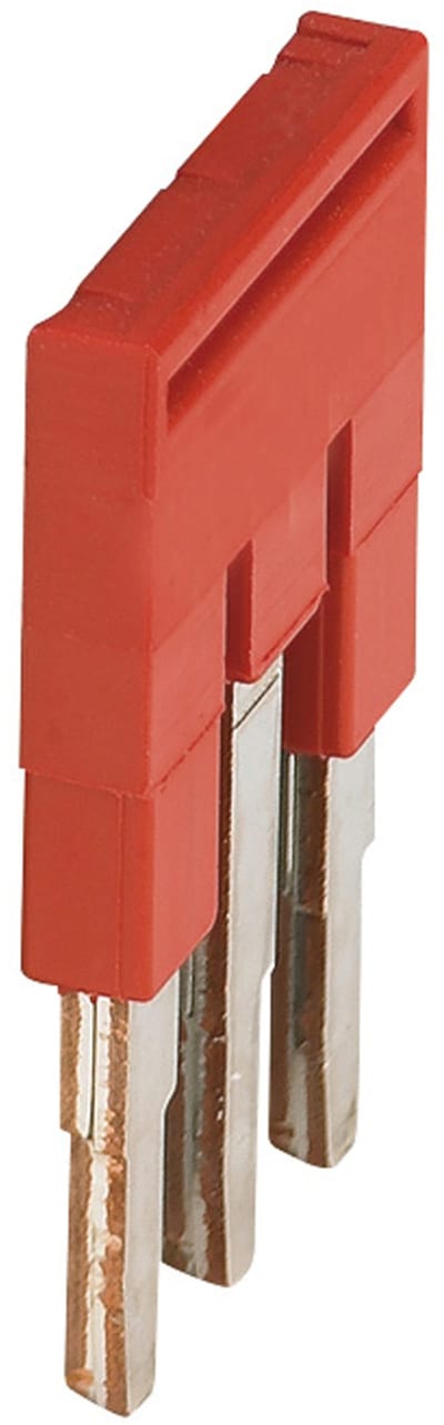 Jumper link 3 pole for 2,5mm² - red