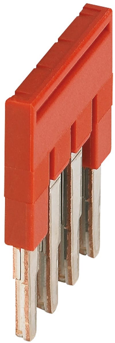 Jumper link 4 pole for 2,5mm² - red