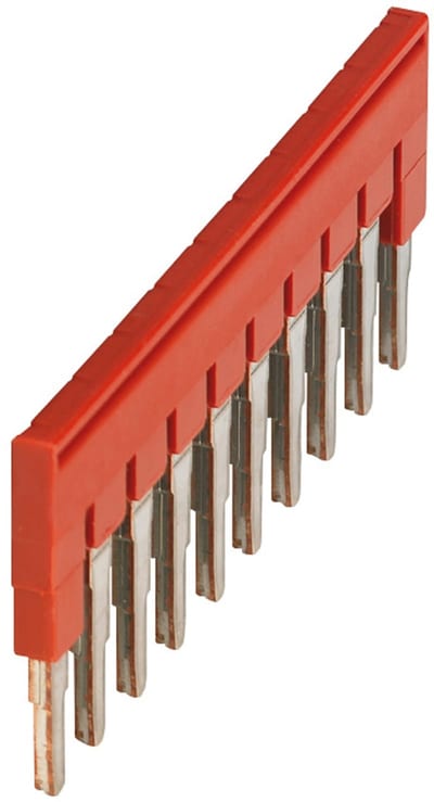 Jumper link 10 pole for 4mm² - red