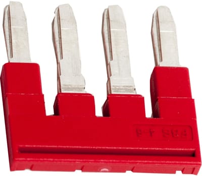 Jumper link 4 pole for 4mm² - red