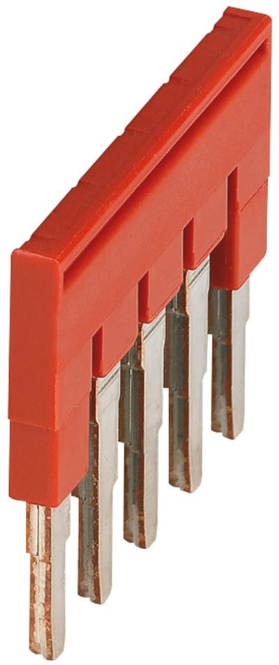 Jumper link 5 pole for 4mm² - red