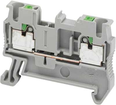 Schneider Electric NSYTRP22 Linergy TR Push-In Feed-Through Terminal Block 2.5 mm² Grey 2-Position