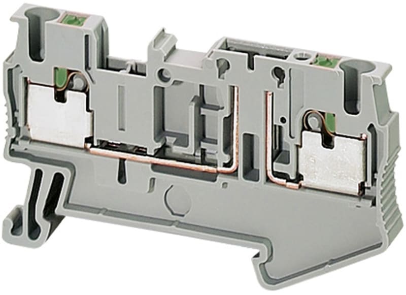 Schneider Electric NSYTRP22TB Linergy TR Push-In Knife Disconnect Terminal Block 2.5 mm² Grey