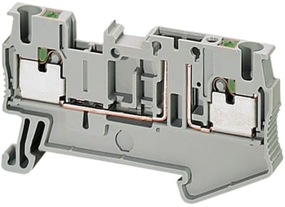 Schneider Electric NSYTRP22TB Linergy TR Push-In Knife Disconnect Terminal Block 2.5 mm² Grey