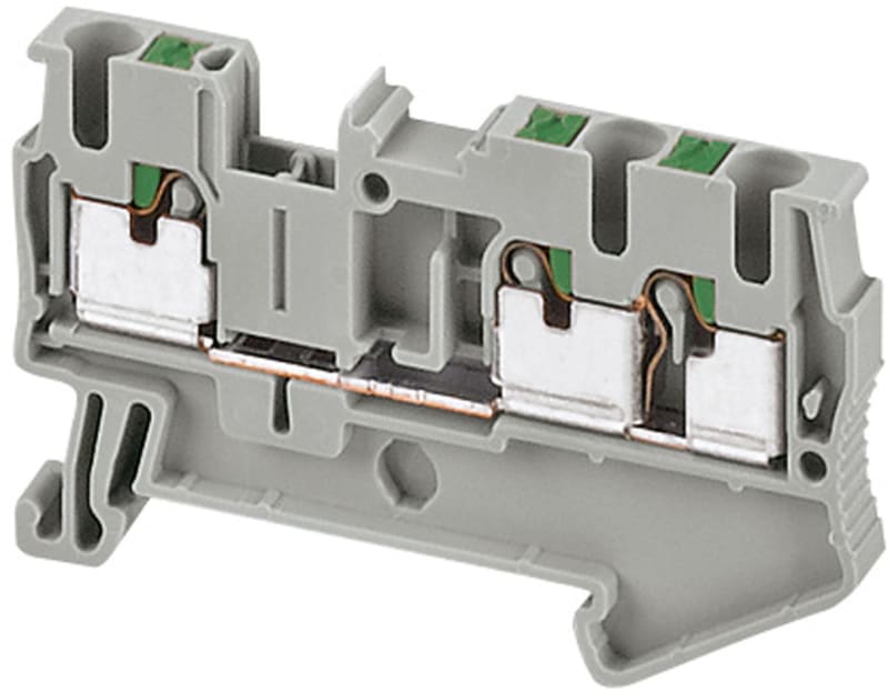 Schneider Electric NSYTRP23 Linergy TR Push-In Terminal Block 2.5 mm² Grey 3-Point