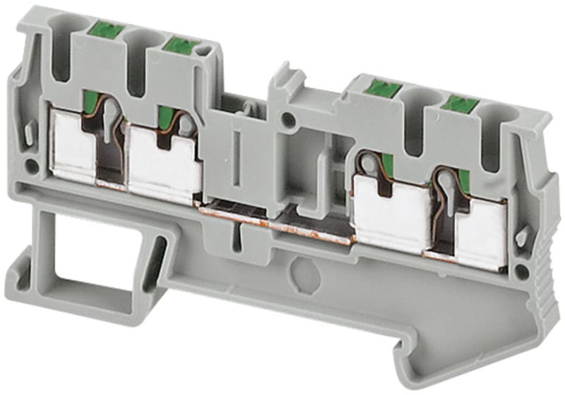 Schneider Electric NSYTRP24 Linergy TR Push-In Passthrough Terminal Block, 2.5 mm², 4P