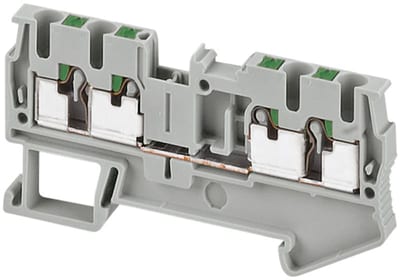 Schneider Electric NSYTRP24 Linergy TR Push-In Passthrough Terminal Block, 2.5 mm², 4P