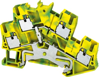 Schneider Electric NSYTRP24DPE Linergy TR Push-In PE 2-Level Terminal Block 2.5 mm² 4-Position