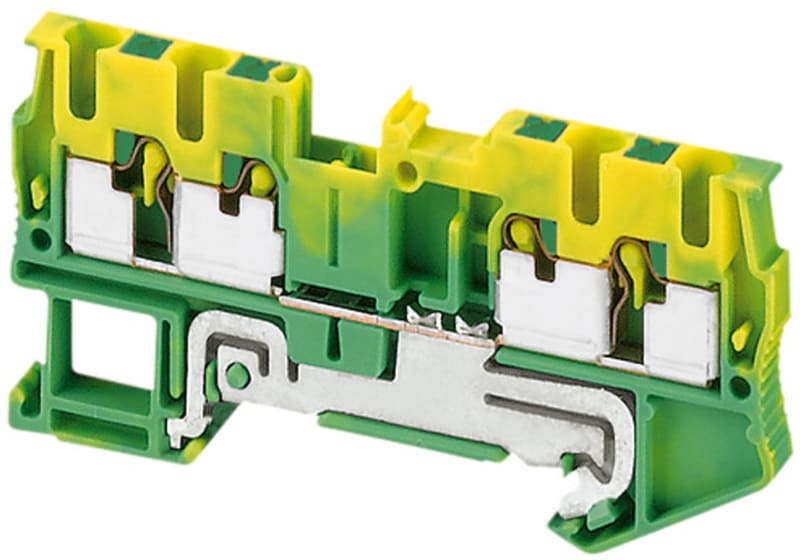 Schneider Electric NSYTRP24PE Linergy TR Push-In PE Terminal Block 2.5 mm² 4-Position