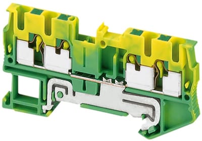 Schneider Electric NSYTRP24PE Linergy TR Push-In PE Terminal Block 2.5 mm² 4-Position