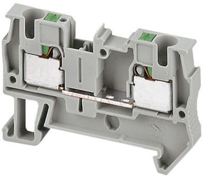 Schneider Electric NSYTRP42 Linergy TR Push-In Feed-Through Terminal Block 4 mm² Grey 2-Position