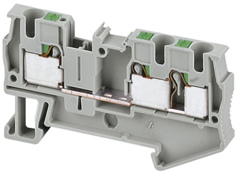 Schneider Electric NSYTRP43 Linergy TR Push-In Terminal Block 4 mm² Grey 3-Point