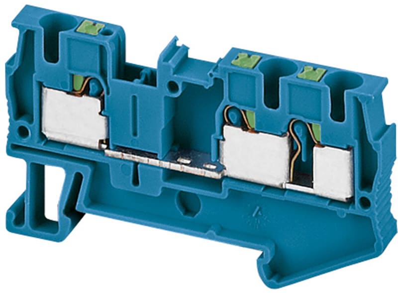 Schneider Electric NSYTRP43BL Linergy TR Push-In Terminal Block 4 mm² Blue 3-Point