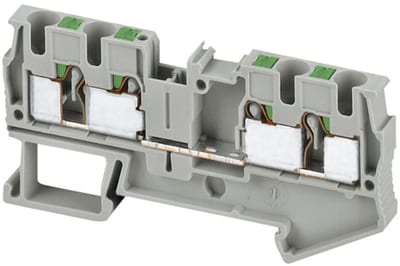 Schneider Electric NSYTRP44 Linergy TR Push-In Feed-Through Terminal Block 4 mm² Grey 4-Position