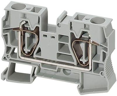 Terminal block, spring 16mm² grey 2P