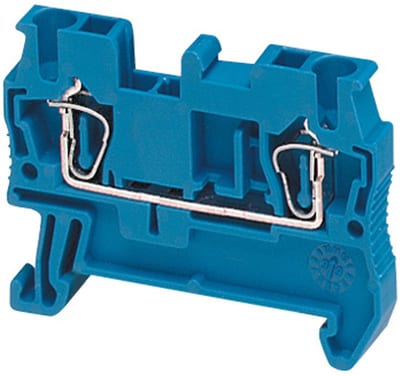Terminal block, spring 2.5mm² blue 2P