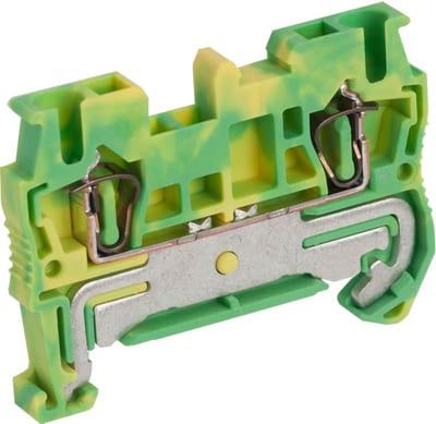 Terminal block, spring 2.5mm² PE 2P