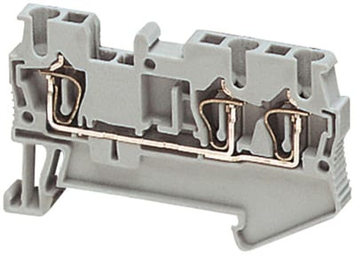 Terminal block, spring 2.5mm² grey 3P