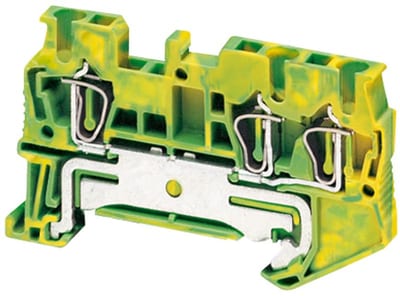 Terminal block, spring 2.5mm² PE 3P