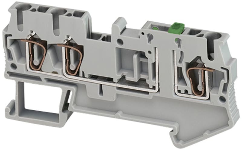 Schneider Electric NSYTRR23SC Linergy TR Spring-Cage Blade Disconnect Terminal 2.5 mm squared 3P Grey