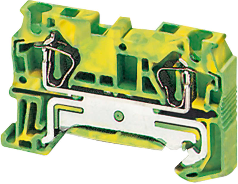 Terminal block, spring 4mm² PE 2P (NSYTRR42PE)