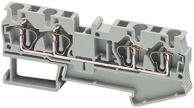 Terminal block, spring 4mm² grey 4P