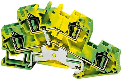 Terminal block, spring 4mm² PE 4P 2-Tier
