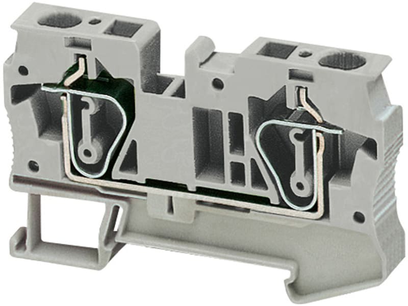 Terminal block, spring 6mm² grey 2P (NSYTRR62)