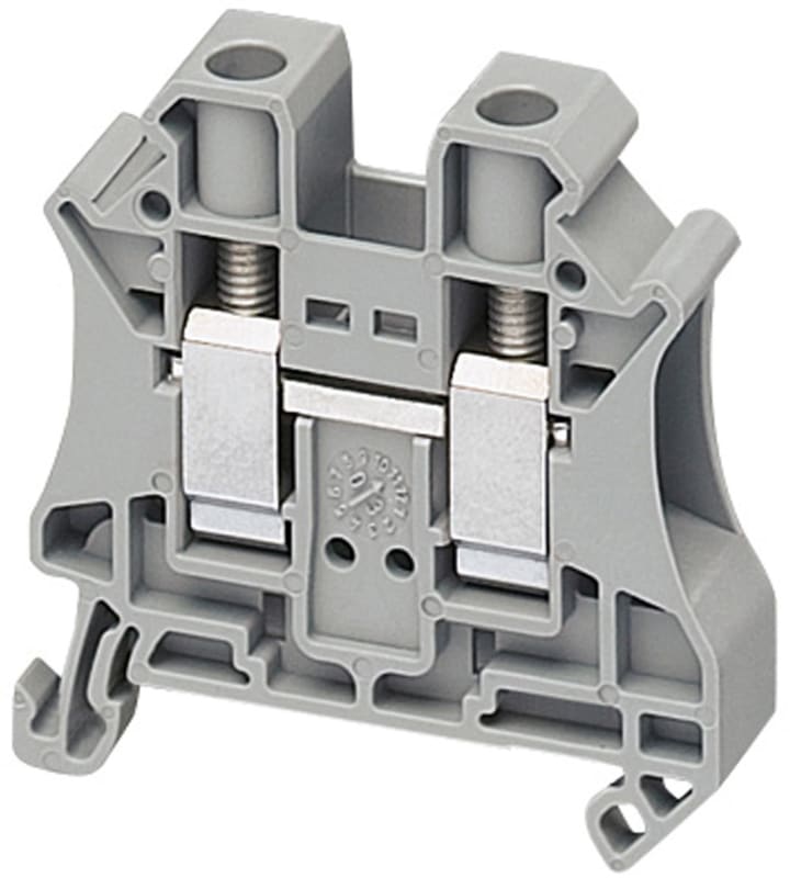 DIN-rail terminal 10mm² grey 2P (NSYTRV102)