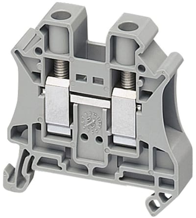 DIN-rail terminal 10mm² grey 2P
