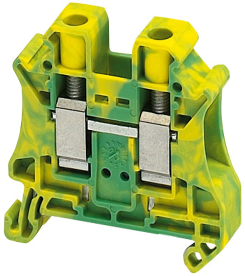 DIN-rail terminal 10mm² PE 2P (NSYTRV102PE)