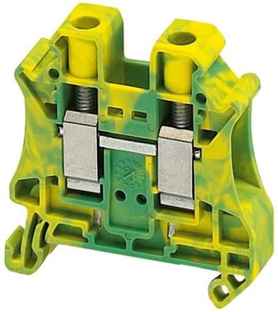 DIN-rail terminal 10mm² PE 2P